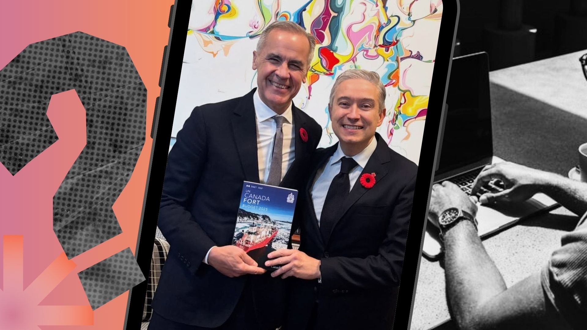 Canada’s Prime Minister Mark Carney and Minister of National Revenue of Canada François-Philippe Champagne presenting the Federal Budget 2025 on social media.
